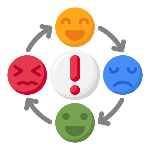 Bipolar people phobia fear icon