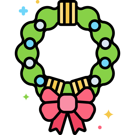 Christmas wreath adornment christmas garland christmas wreath icon