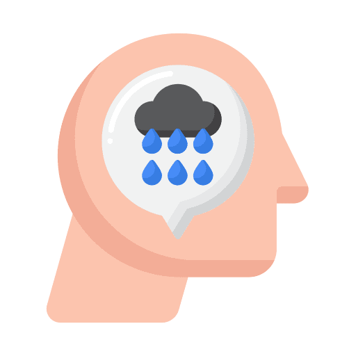 Apathy stressed pain concern icon