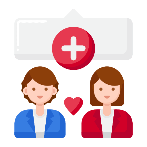 Couple counseling psychologist speech bubble healthcare and medical icon