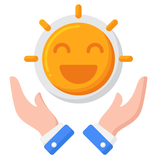 Sun hand delight healthcare and medical icon