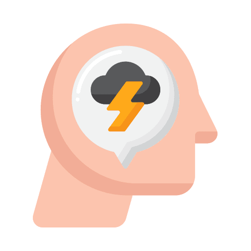 Anxiety mental stressed sad icon