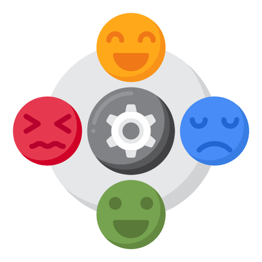 Emotions healthcare and medical cycle emotions icon