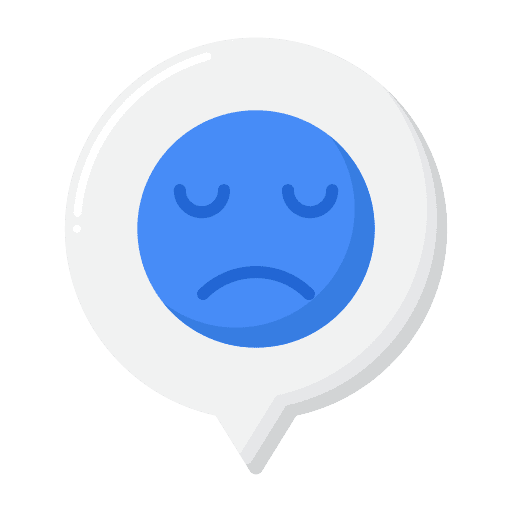 Grief feeling smile sad icon