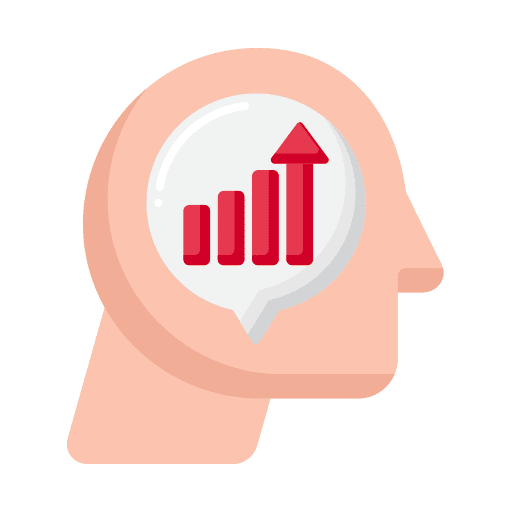 Growth mental health healthcare and medical brain icon