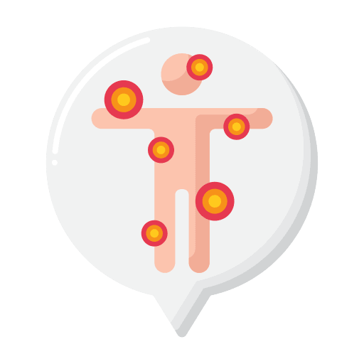 Illness anatomy body parts human body icon