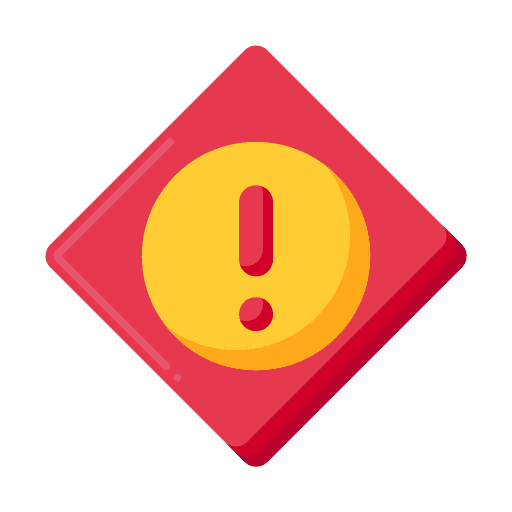 Warning sign danger alert exclamation icon