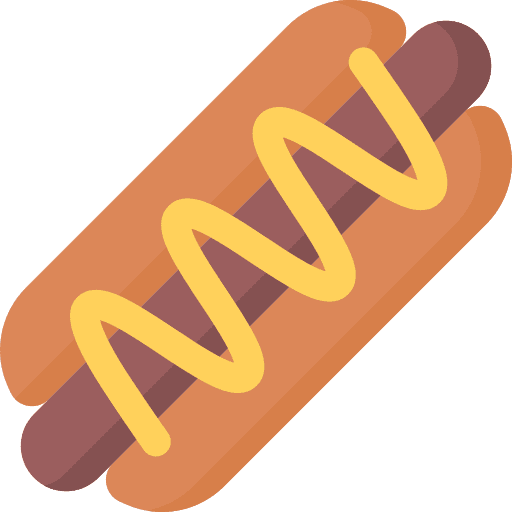 Hot dog junk food food sausage icon