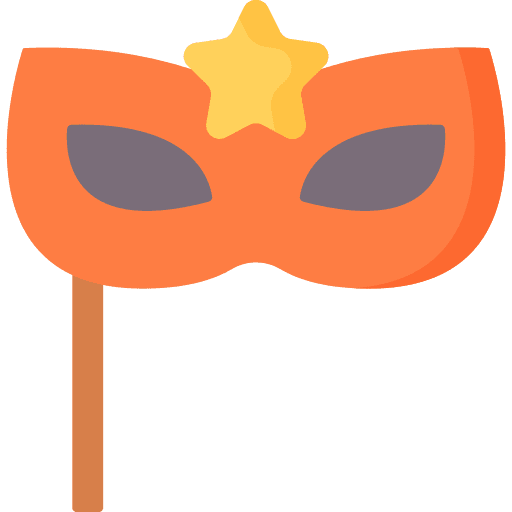 Eye mask costume entertainment carnival mask icon Eye mask costume entertainment carnival mask icon