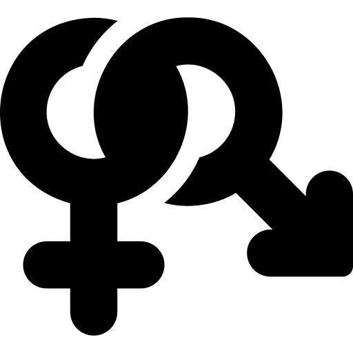 Heterosexual gender love and romance symbol icon Heterosexual gender love and romance symbol icon