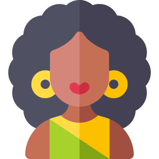 African avatar woman people icon