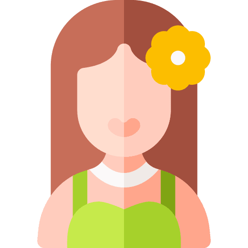 Hawaiian avatar caucasian flower icon Hawaiian avatar caucasian flower icon