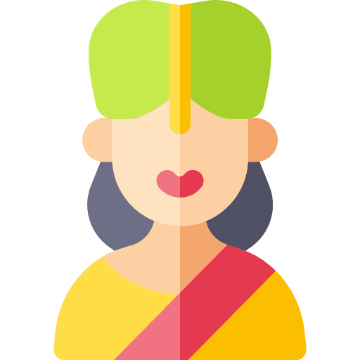 Hindu woman user social icon Hindu woman user social icon