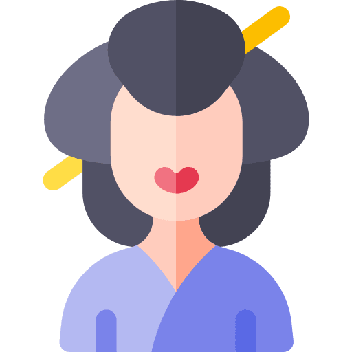 Japanese asian people geisha icon Japanese asian people geisha icon