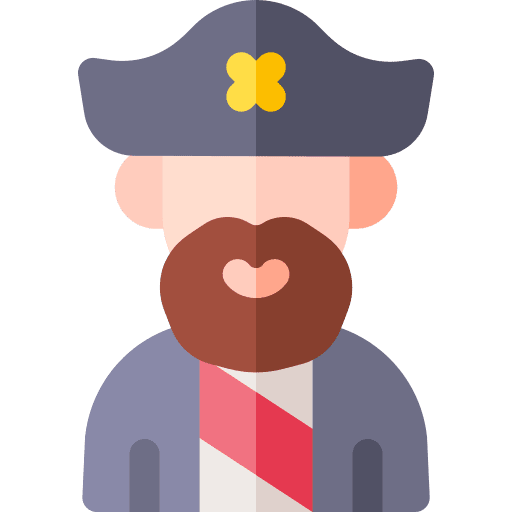 Pirate user hat avatar icon Pirate user hat avatar icon