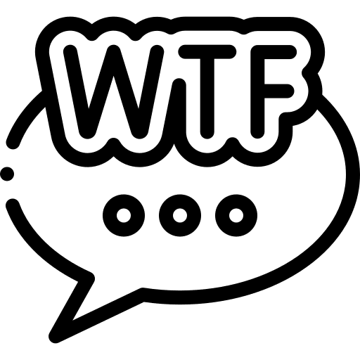 Wtf communications slang message icon Wtf communications slang message icon