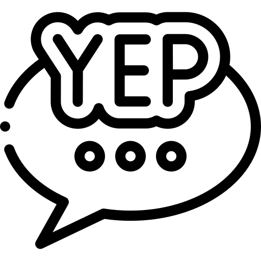 Yep comment communications message icon Yep comment communications message icon