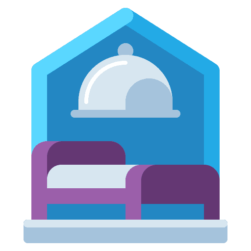 Accomodation accomodation room service food tray icon