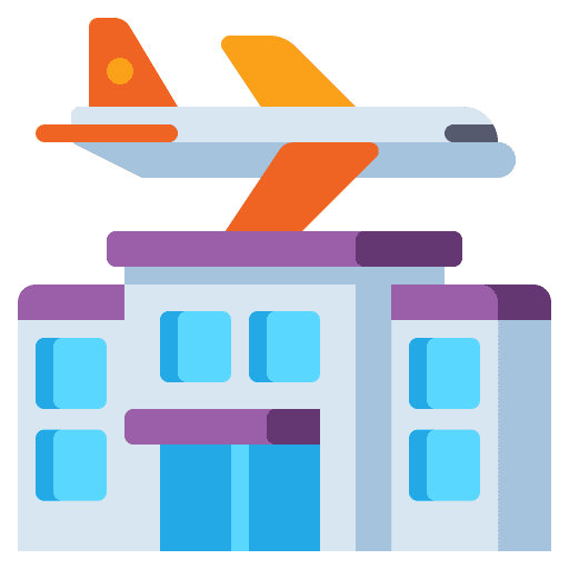 Airport resort register accomodation icon