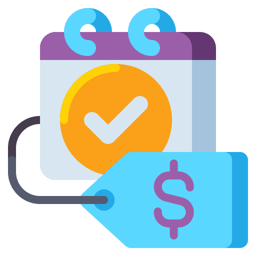 Booking calendar resort shopping icon