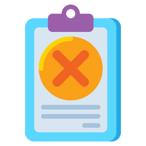 Cancellation cancel cancellation clipboard icon