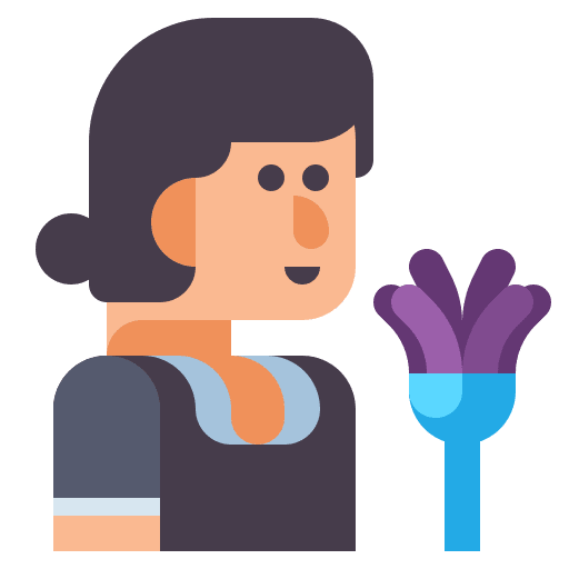 Housekeeping staff people maid icon