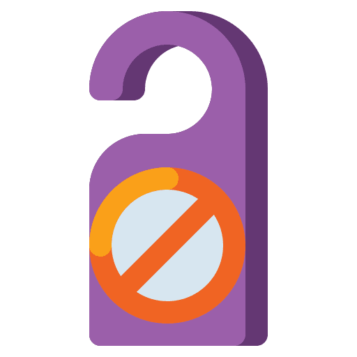 Door hanger hotel service holidays doorknob icon