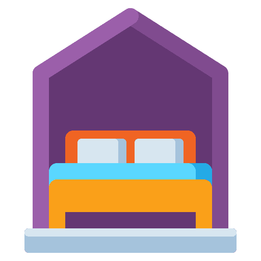 Double room resort holidays icon