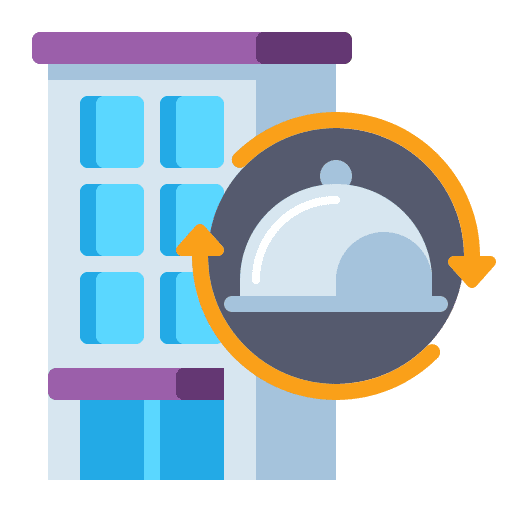 Full service hotel service holidays service icon