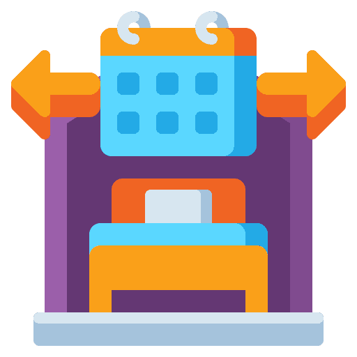 Length accomodation length time icon