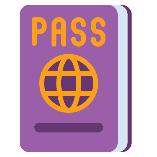 Passport technology passport identity icon