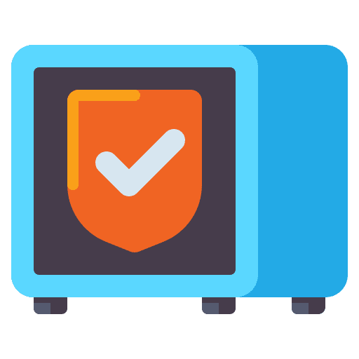 Safe box security hotel safe box icon