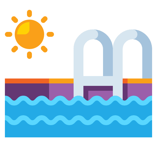 Swimming pool holidays ladder summer icon