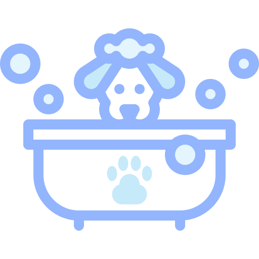 Bath shower cleansing animals icon