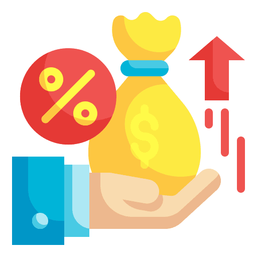 Commission sale money business icon