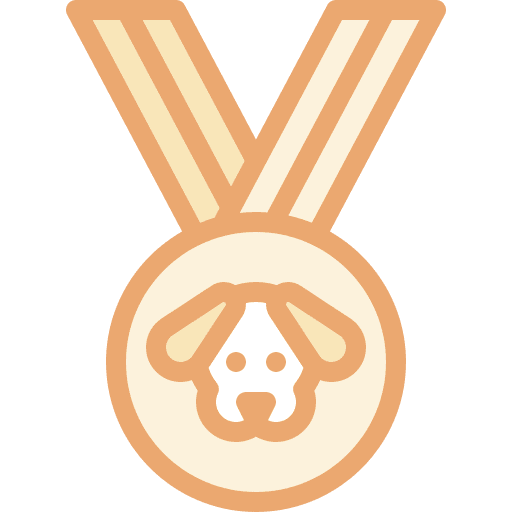 Medal dog pawn training icon Medal dog pawn training icon