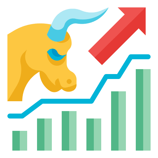 Bull market bull market finance stock icon