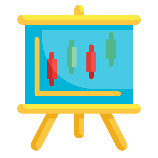 Chart financial presentation graphic icon Chart financial presentation graphic icon