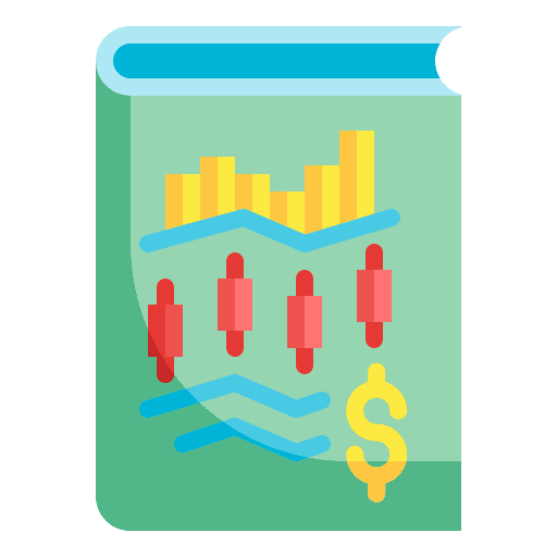 Knowledge book finances business icon Knowledge book finances business icon