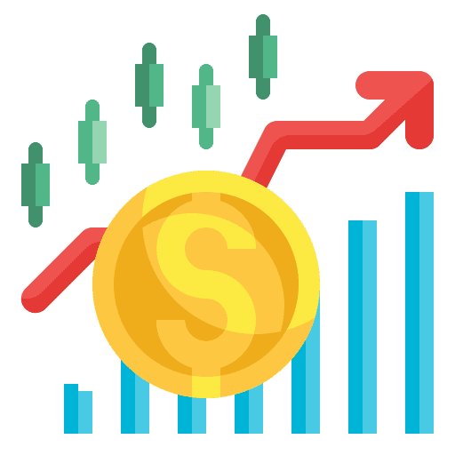 Money dollar stock market graph icon Money dollar stock market graph icon