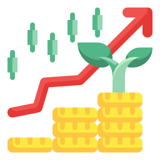 Profit cash coin investment icon Profit cash coin investment icon