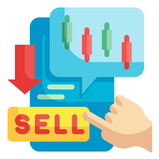 Sell selling finance hand icon