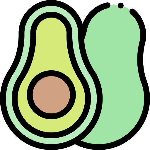 Avocado diet nutrition vegan icon