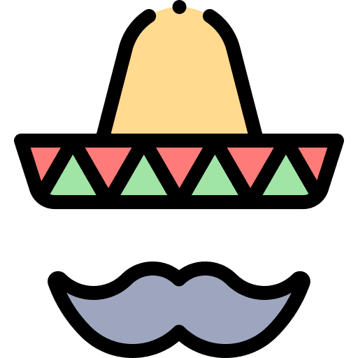 Cinco de mayo mexican moustache cultures icon