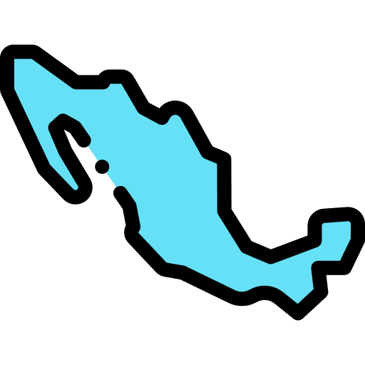 Mexico country map nation icon