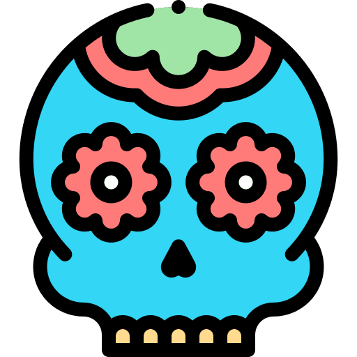Skull vintage roses miscellaneous icon