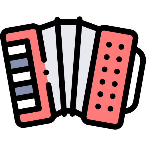Accordion orchestra entertainment music and multimedia icon