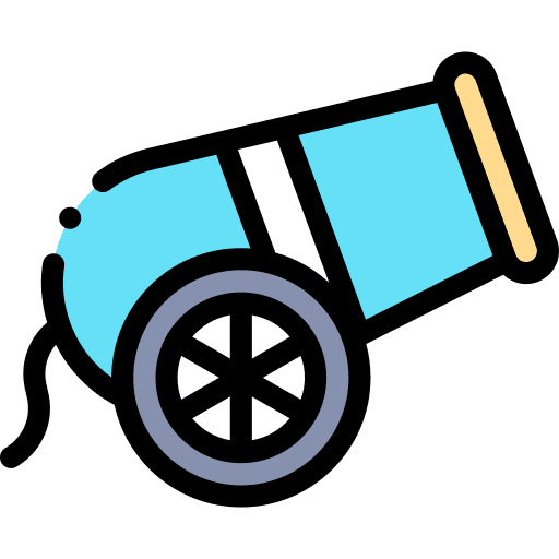 Cannon fire explosion fuse icon