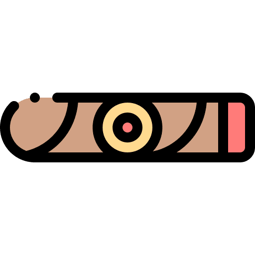 Cigar smoker hobbies and free time tobacco icon
