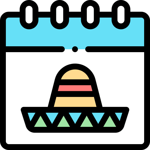 Cinco de mayo time and date mexico date icon